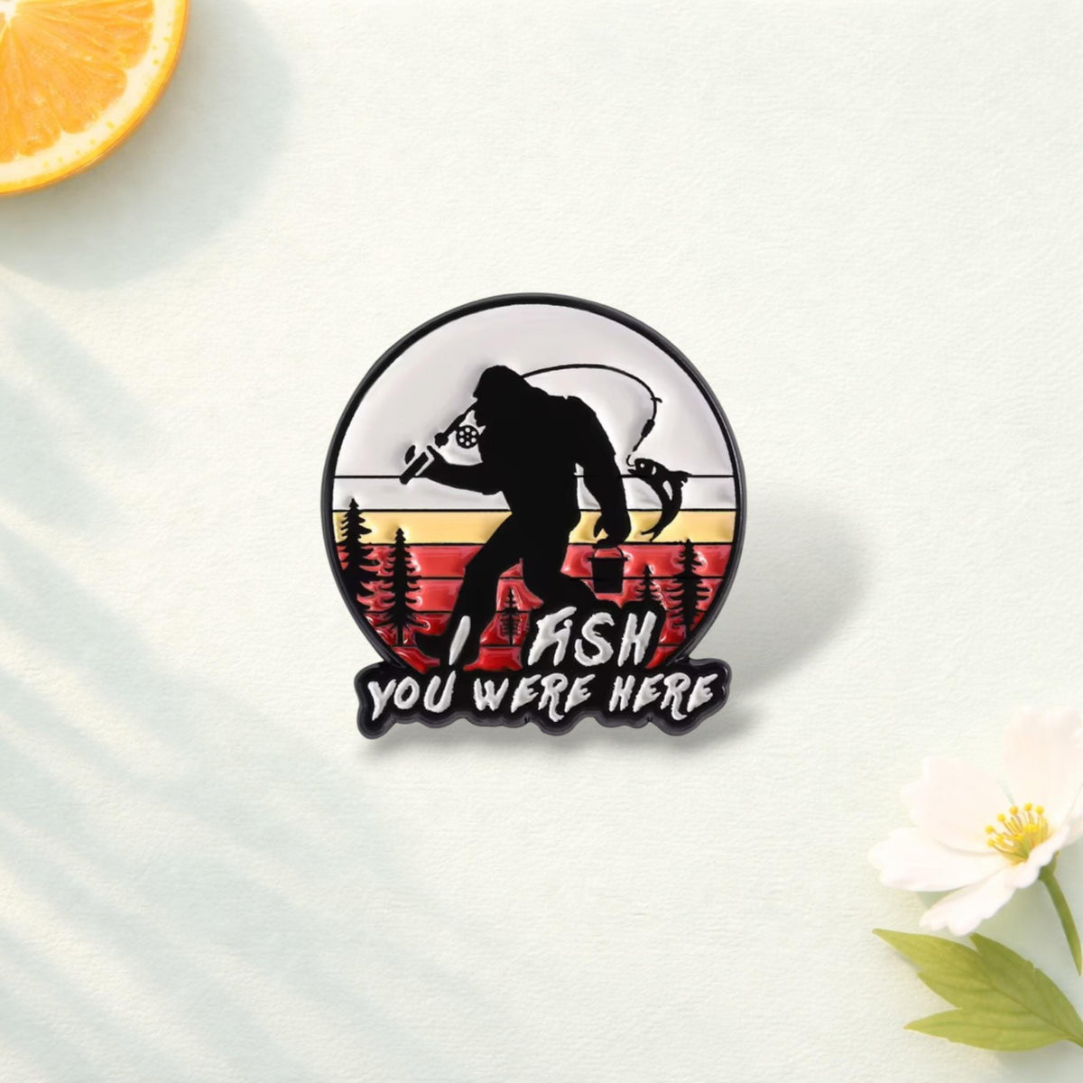 Big Foot Enamel Pin Believe in You Funny Sasquatch Mystery Creature Brooch Lapel Badge Cryptid Gift for Friends Backpack Pin