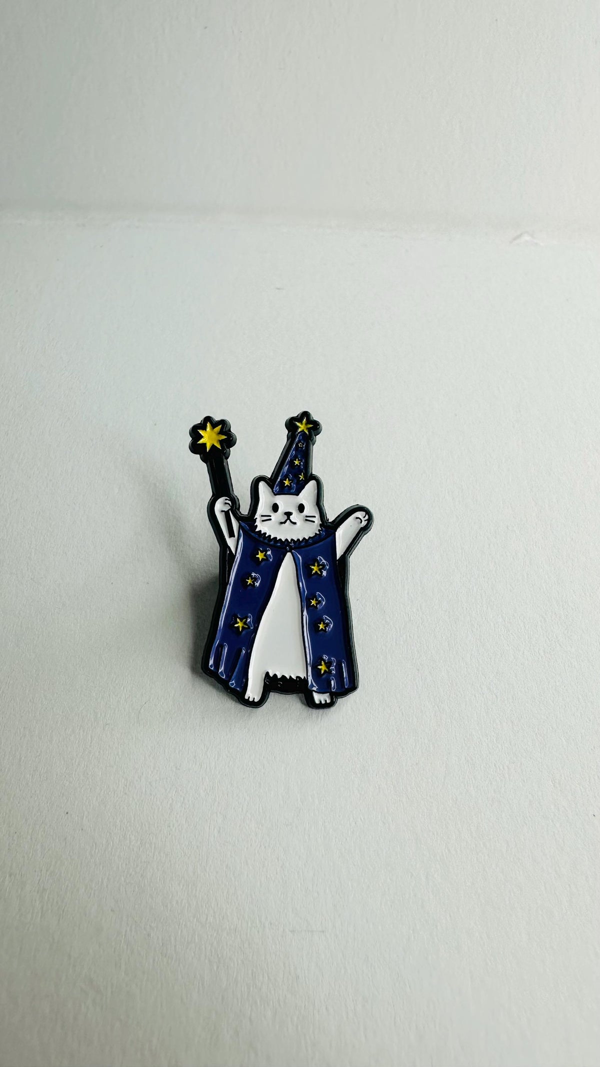 Wizard Cat Holding Magic Wand Enamel Pin Cute Dog With Witch Hat Halloween Brooch Lapel Badge