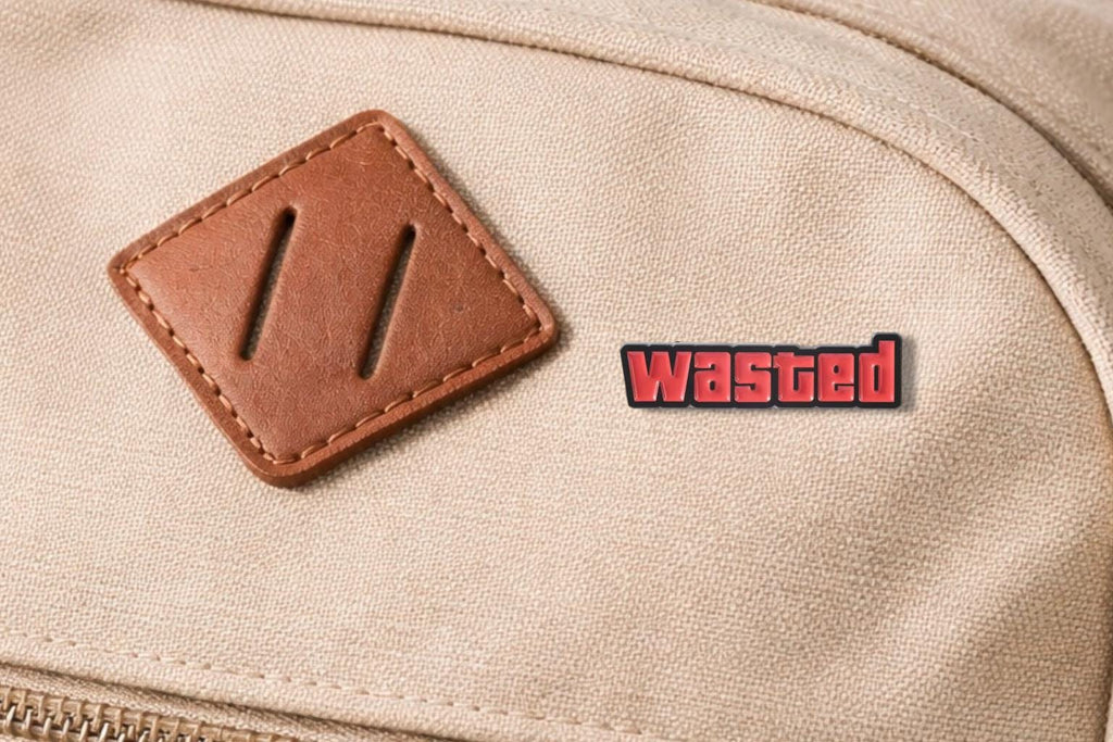 Wasted Video Game Enamel Pin Red Death Screen Gamer Meme Brooch Funny Gaming Lapel Badge Jewelry Gift
