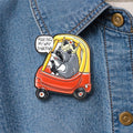 Funny Opossum Cat Cosplay Enamel Pin I Am Good Kitty Brooch Cute Animal Meme Lapel Badge Backpack Jewelry Gift