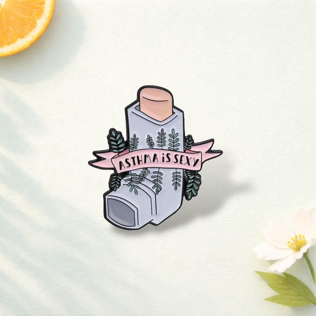Funny Asthma Inhaler Enamel Pin Asthma Is Sexy Brooch Medical Badge You Take My Breath Away Lapel Pin Respiratory Gift