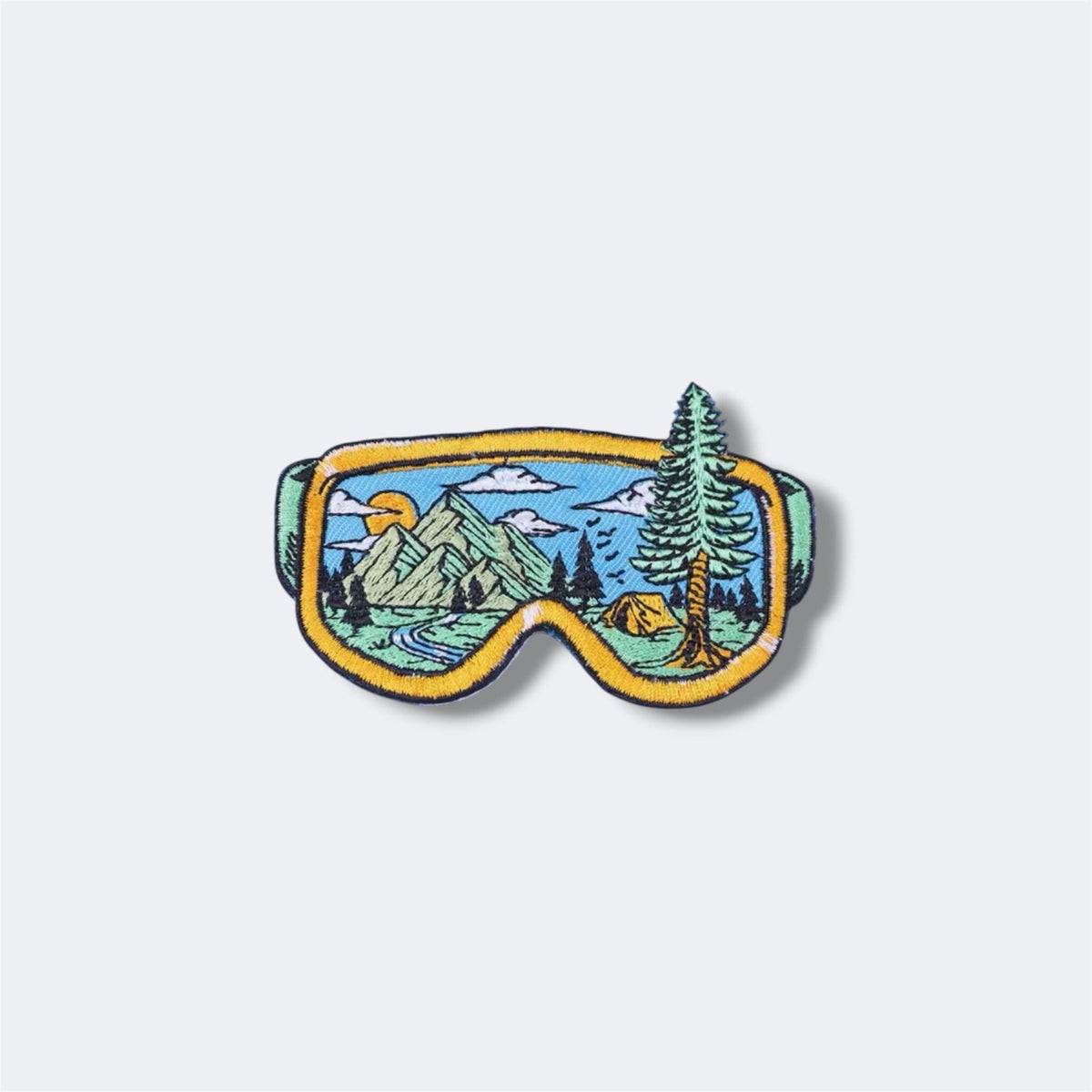 Outdoor Adventure Mountain Embroidered Patch – Custom Iron-On Nature Badge for Jackets, Backpacks & Clothing – Hiking Camping Style Patch