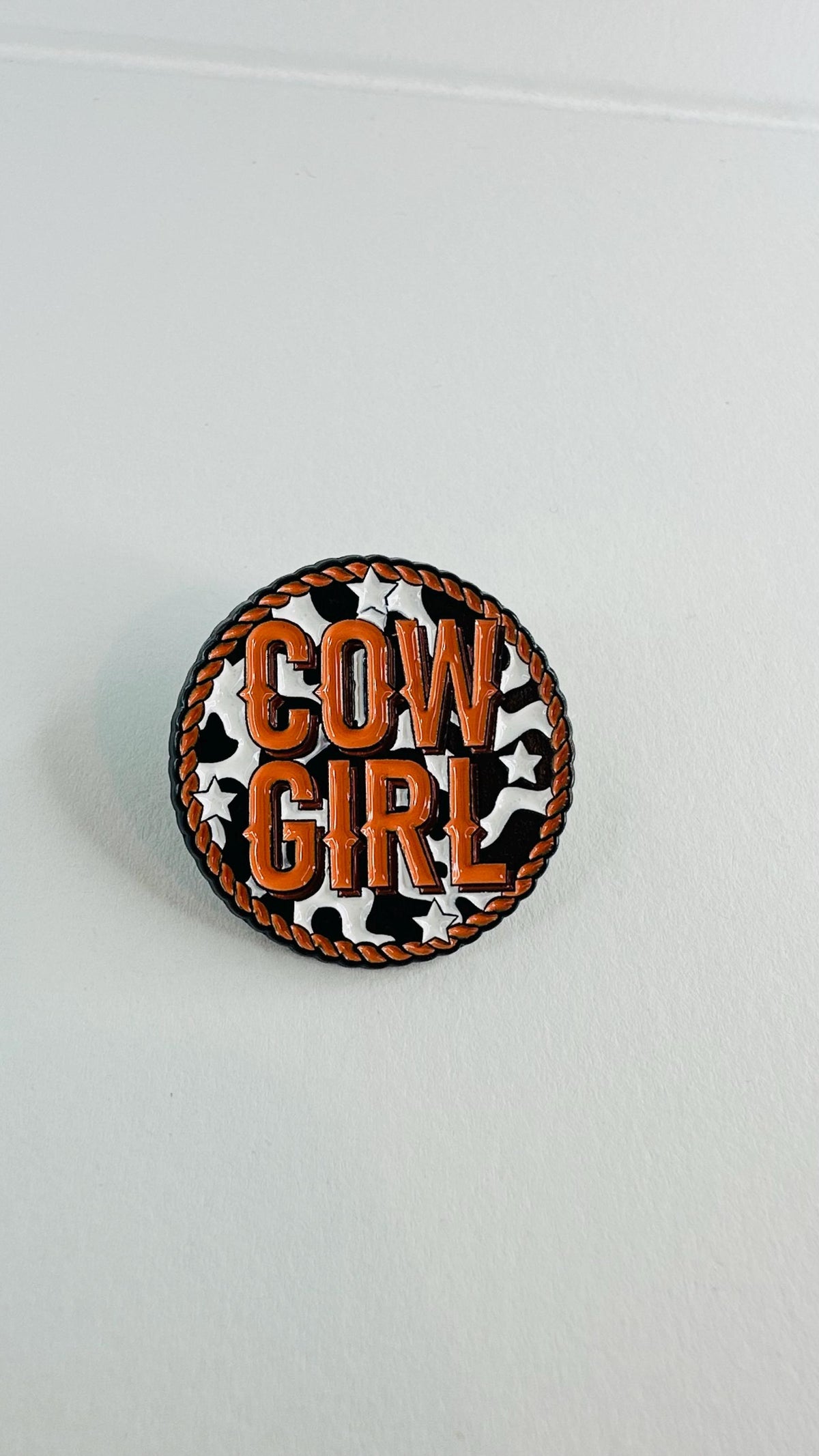 COW GIRL Enamel Pin – “Cool Girl Let Go” Custom Punk Gothic Brooch – Lapel Badge Jewelry Gift for Friends