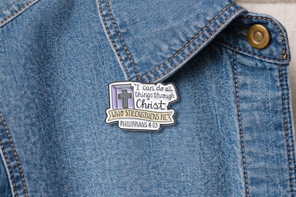 Jesus Loves Me Enamel Pins Christian Cross Brooches Lapel Badges Faith Jewelry Accessories