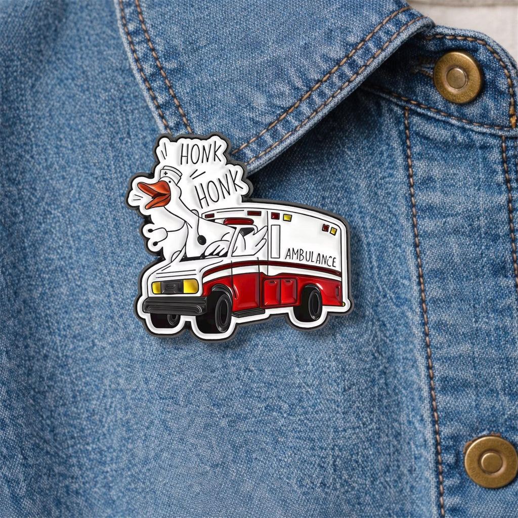 Medical Goose Brooch Enamel Pin Goose Doctor Stethoscope Syringe Silly X-Ray Goose Brooches Lapel Badge Jewelry