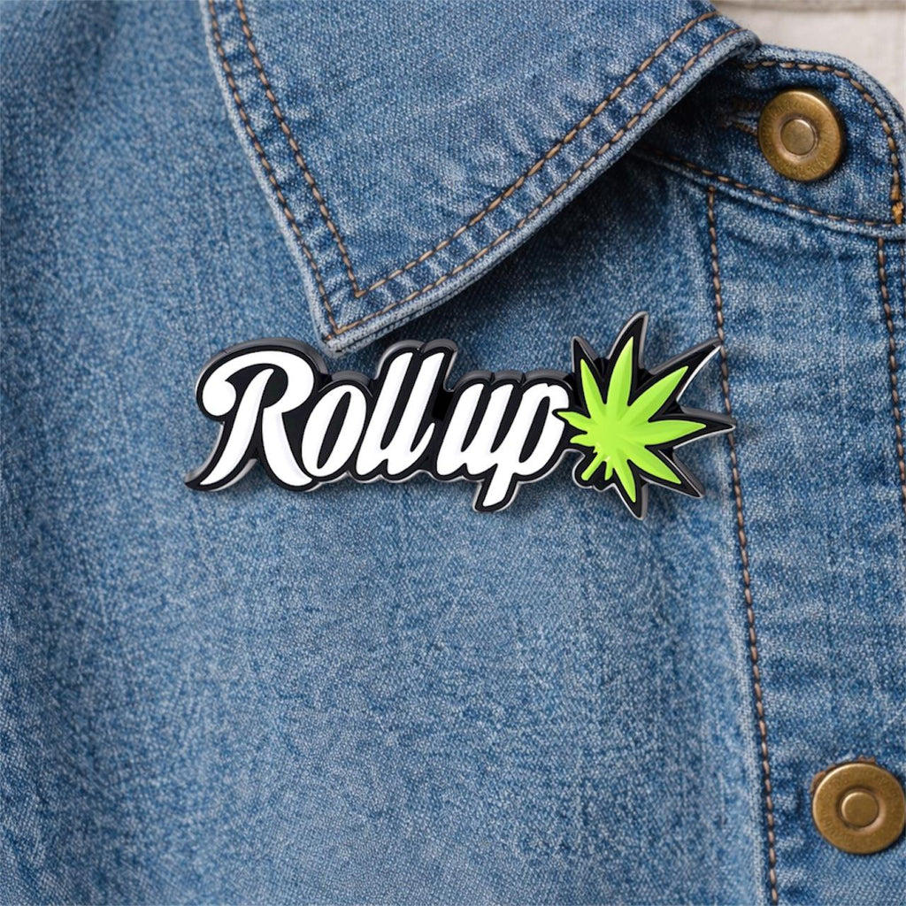 Green Leaf English Slang Brooch Fashion Backpack Badge Cartoon Clothing Accessories Gift