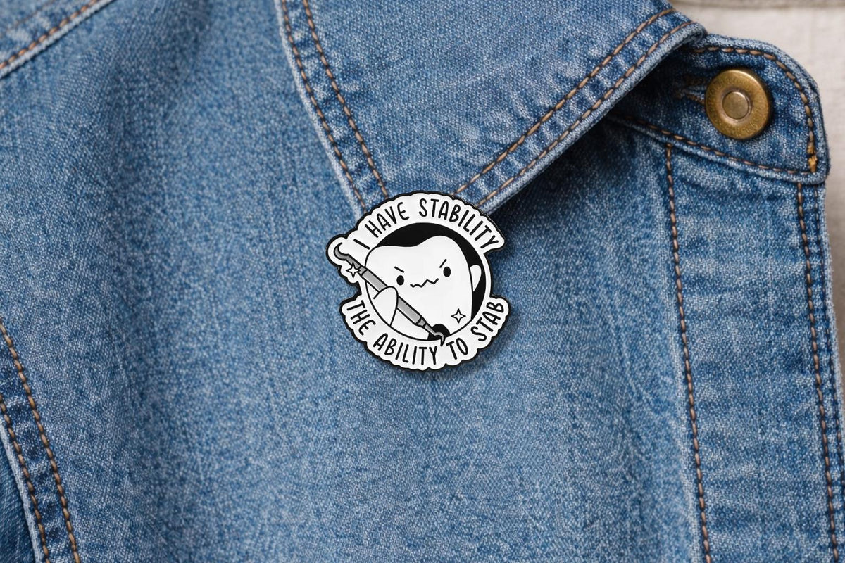 Teeth Dental Nurse Enamel Pins Original Gangsteeth Funny Tooth Stability Theme Lapel Brooch