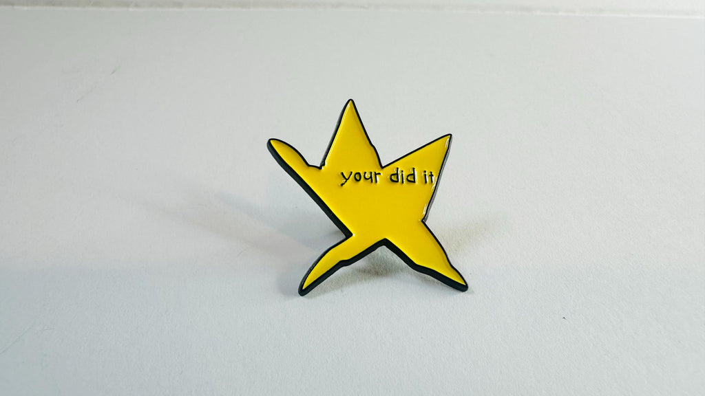 You Did It Meme Star Enamel Pin Irregular Meteor Brooch Funny Space Lapel Badge Jewelry Gift for Friends Backpack Pin