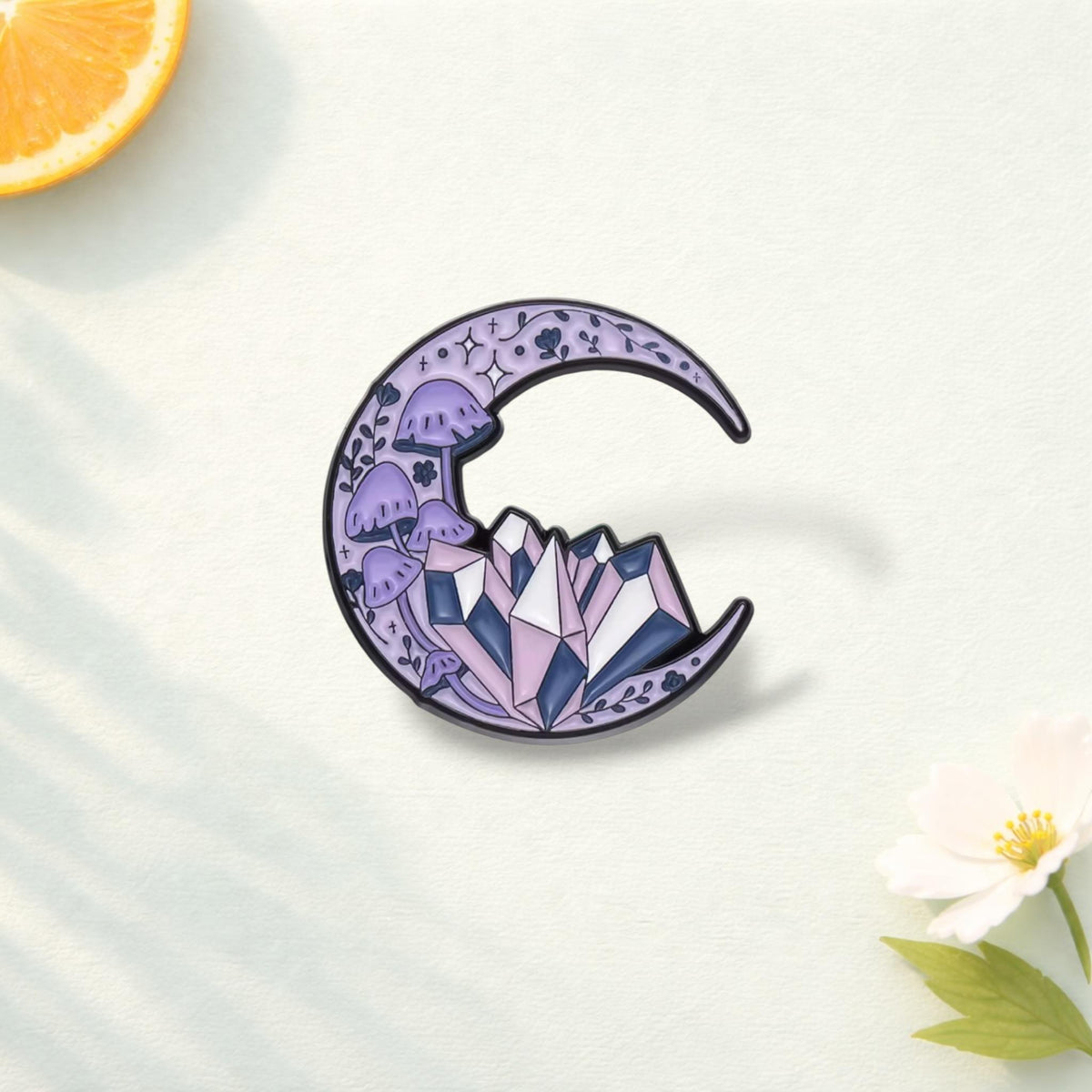 Purple Magic Butterfly Tarot Enamel Pin – Gothic Crystal Ball Brooch – Punk Lapel Badge for Backpack, Clothing & Collar Jewelry Gift