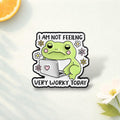 Workplace Work Frog Enamel Pins Funny Frog I Am Not Feeling Very Worky Today Brooch Badge Gift for Office Workers