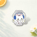 Cute Music Penguin Cat Enamel Pin – Funny Animal with Headphones & Boombox Brooch – Lapel Badge Fashion Jewelry Gift for Music Fans