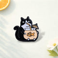 Cute Kitten Enamel Pin Cartoon Cat Brooch Mushroom Lapel Pin Kawaii Animal Jewelry Backpack Hat Jacket Clothing Gift for Cat Lovers