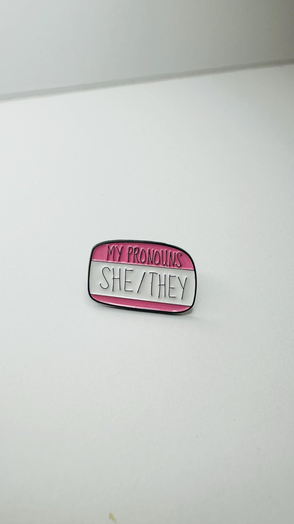 Trans Pride Flag Enamel Pin Custom Pronoun He She They Them Badge LGBTQ Brooch Gender Identity Lapel Pin Jewelry Gift Friends
