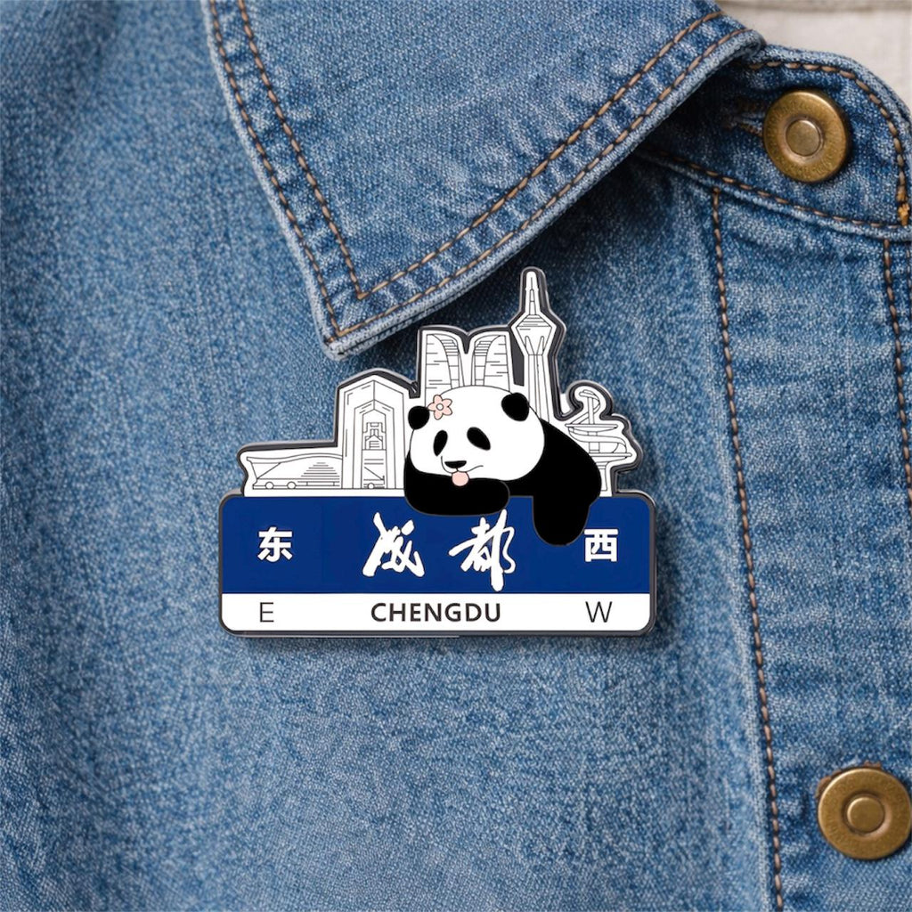 Panda Eat Bamboo and Hot Pot Enamel Pin Charming Naive Panda Brooch Lapel Badge Cute Cartoon Animal Jewelry Gift