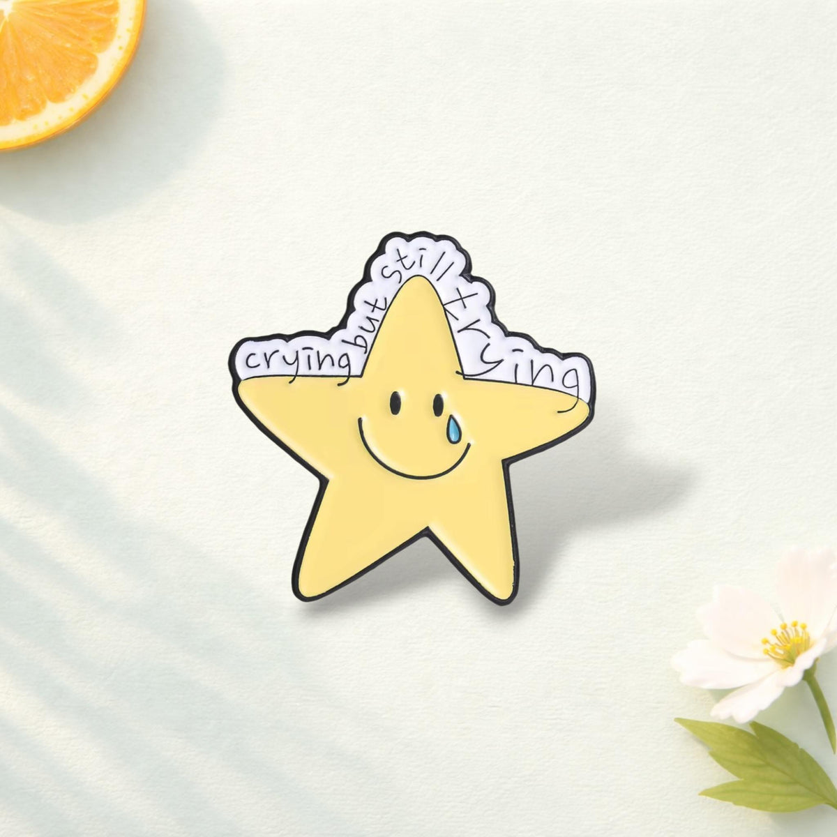 Cute Star Enamel Pin Set Inspirational Quote Brooch Kawaii Star Badge Backpack Decoration Lapel Pin Jewelry Gift for Friends