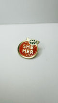 Pronoun Orange Enamel Pin They Them She Her Any Pronouns Badge LGBTQ Pride Brooch Gender Inclusive Lapel Pin Jewelry Gift