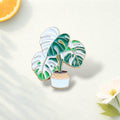 Elegant Monstera Enamel Pin for Plant Lovers, Suited for Fashion - Conscious People Into Botanical Styles