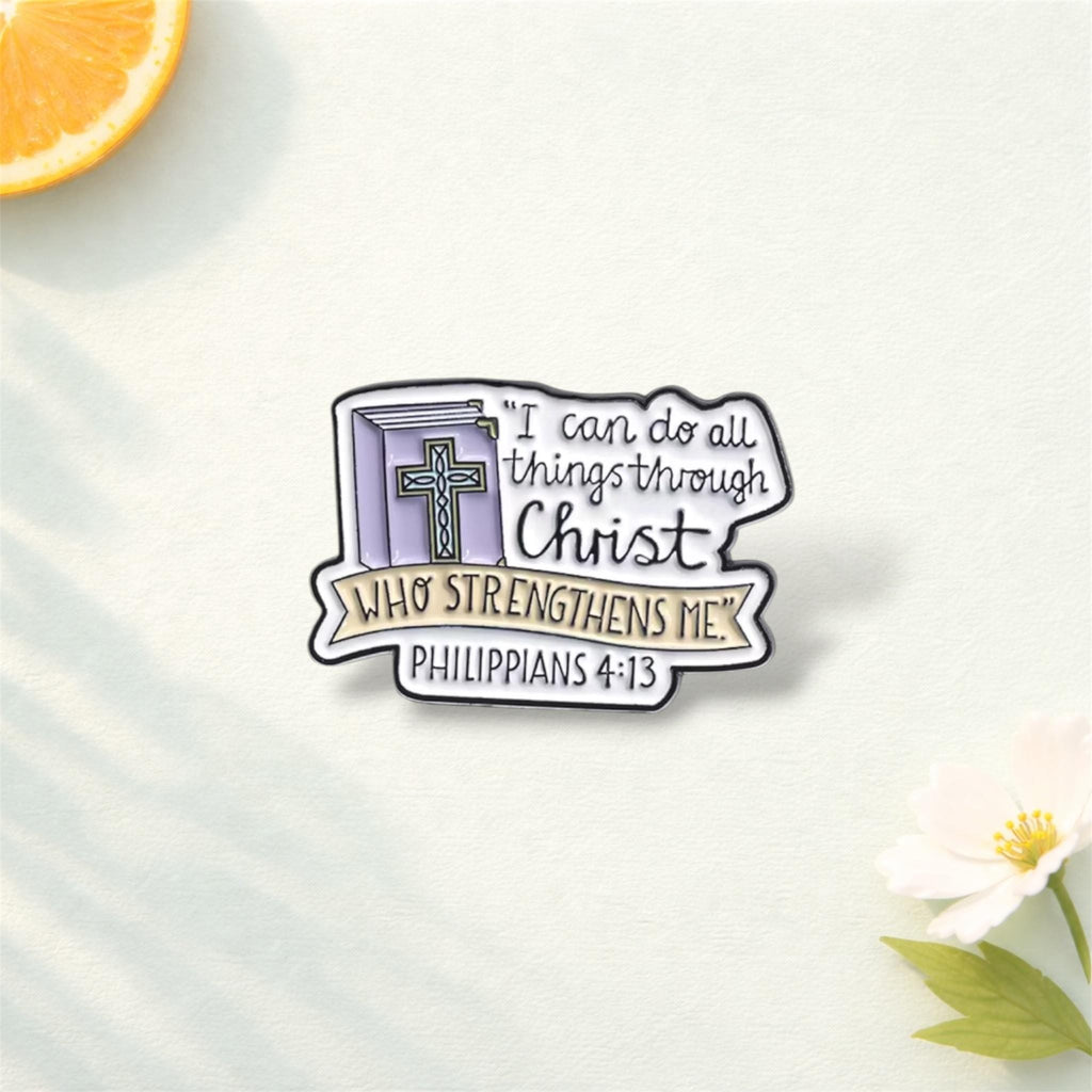 Jesus Loves Me Enamel Pins Christian Cross Brooches Lapel Badges Faith Jewelry Accessories