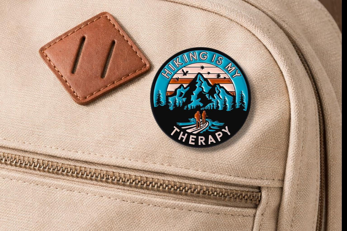 Hiking Adventure Enamel Pin Outdoor Travel Brooch Lapel Badge Motivational Quote Jewelry Gifts for Friends