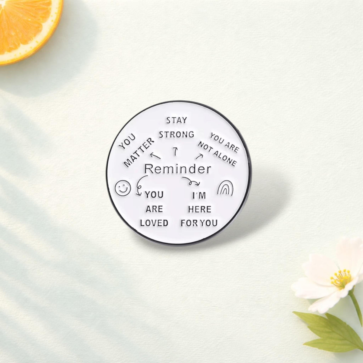 Funny Humorous Phrase Enamel Pins Creative Geometric Positive Quotes Brooches Lapel Badge Fashion Jewelry Gifts For Friends