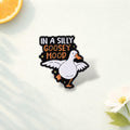 Certified Silly Goose Enamel Pin Cartoon Goose Mood Funny Brooch Lapel Badge Jewelry Gift for Friends