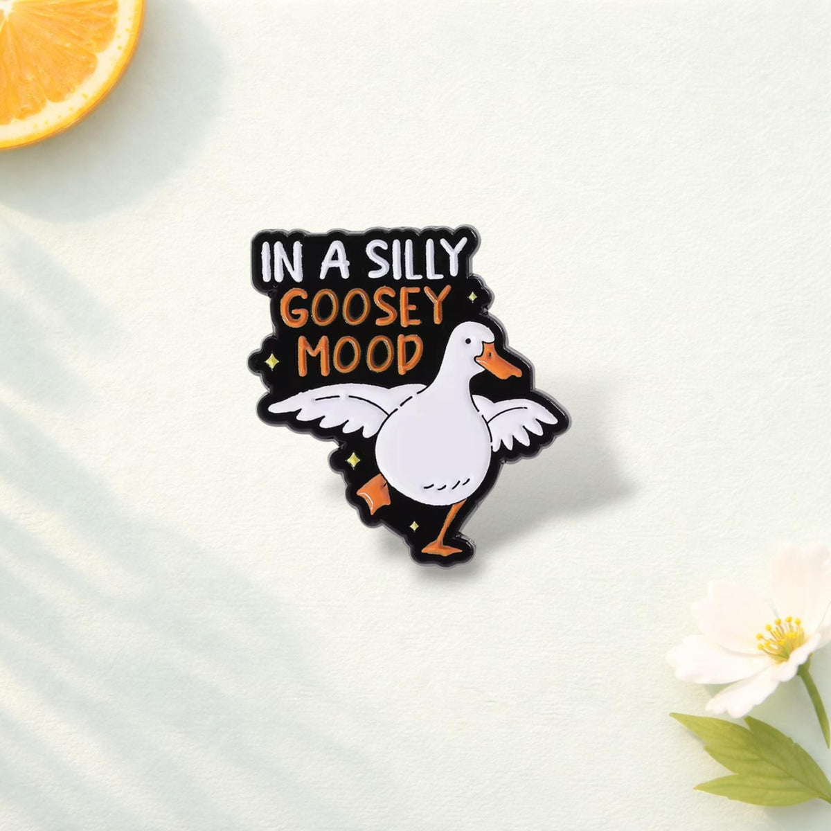 Certified Silly Goose Enamel Pin Cartoon Goose Mood Funny Brooch Lapel Badge Jewelry Gift for Friends