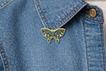 Cartoon Butterfly Metal Brooch Convallaria Rose Moon Witch Skeleton Colorful Insect Cute Butterfly Badge Punk Lapel Pin