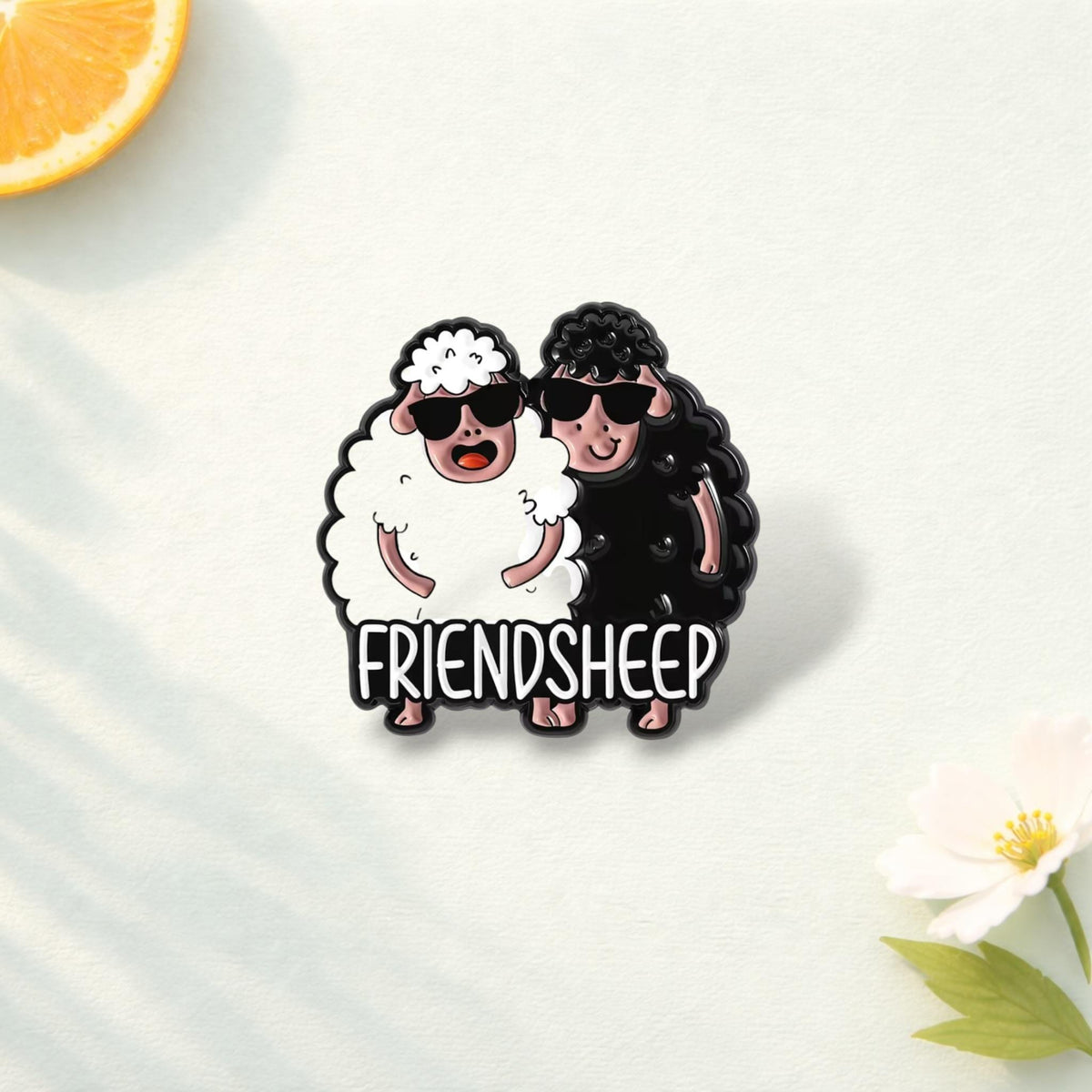 Cute Sheep Pun Enamel Pin Funny Cartoon Space Sheep Friend Sheep Sushi Sheep Brooch Lapel Badge Jewelry Gift for Friends