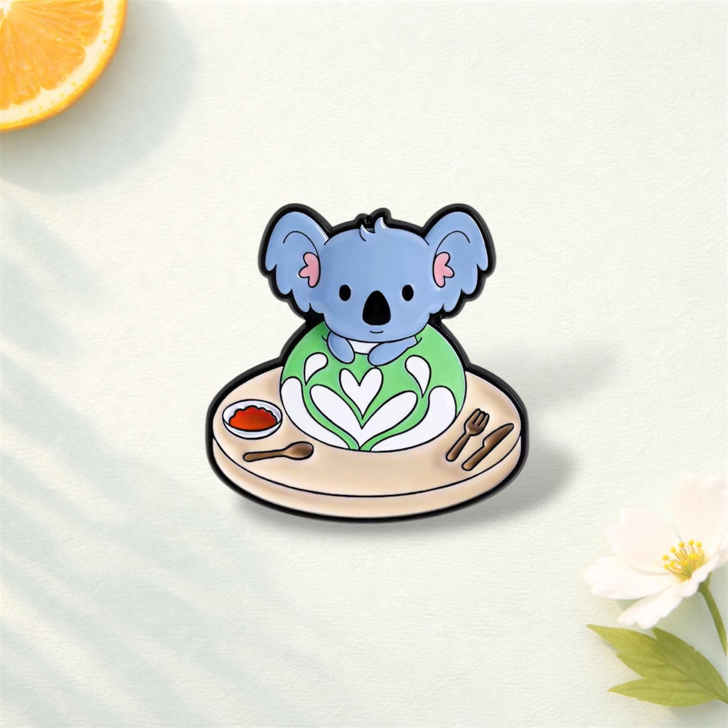 One Hundred Percent Certified Koala ty Pun Enamel Pins Cute Animal Koala Tea Brooch Lapel Badge Jewelry Gift