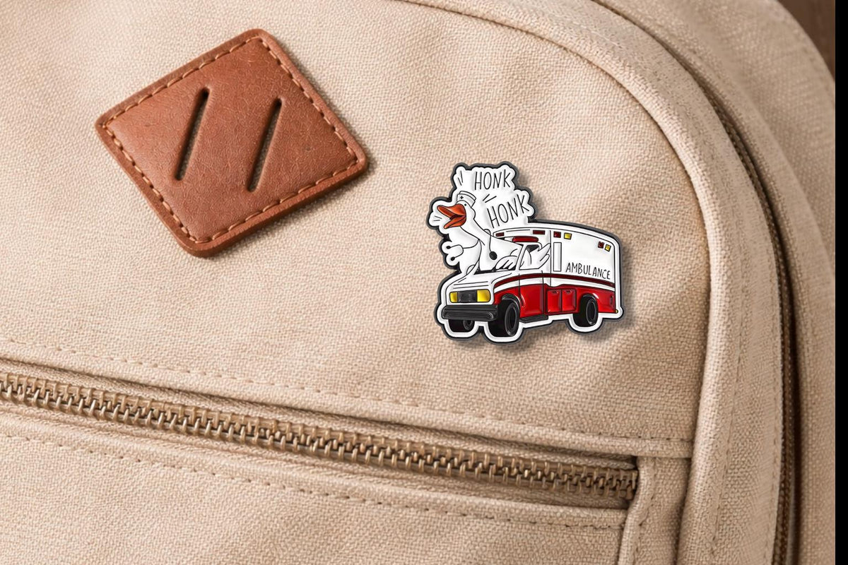 Medical Goose Brooch Enamel Pin Goose Doctor Stethoscope Syringe Silly X-Ray Goose Brooches Lapel Badge Jewelry