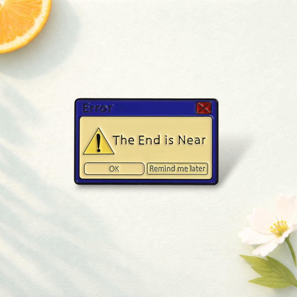 Computer Error Enamel Pin Funny Pop Up Message Digital Error Brooch Tech Glitch Badge Lapel Pin Geek Gift for Friends