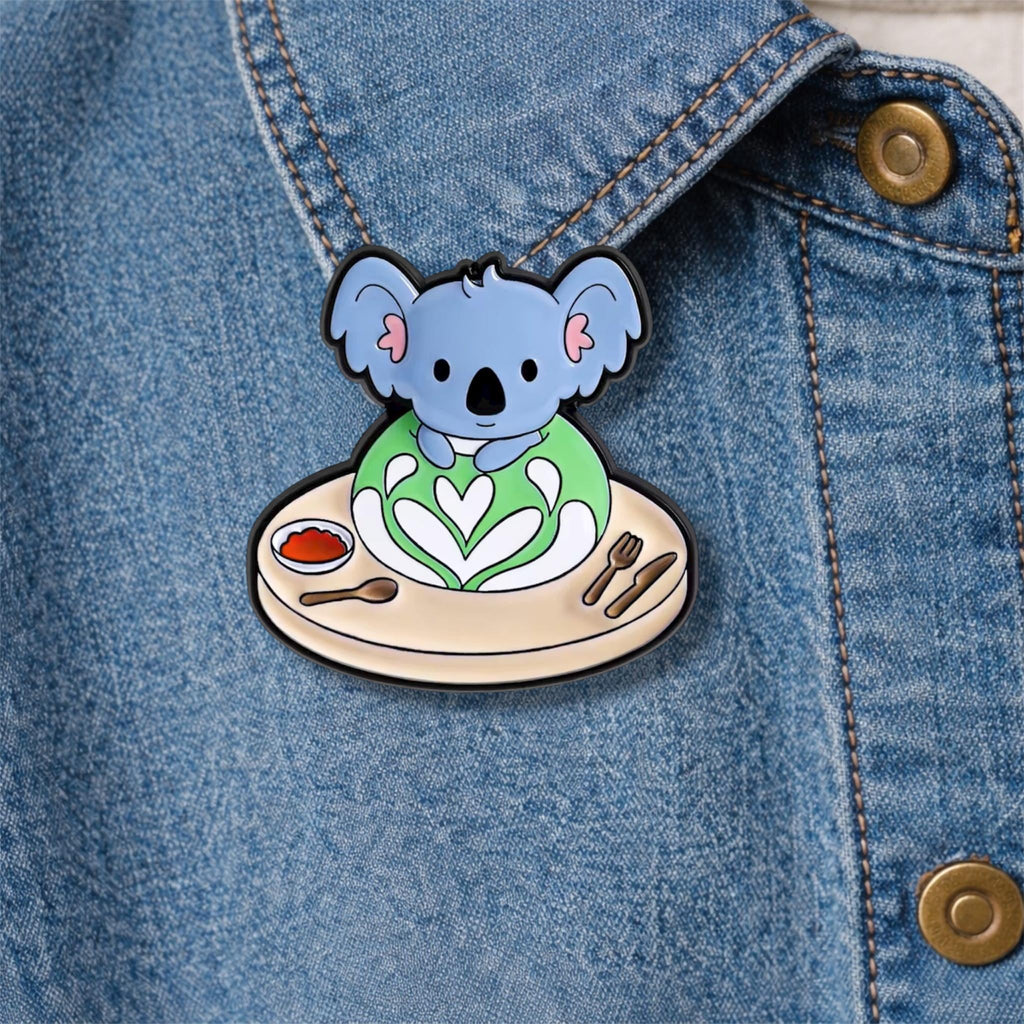 One Hundred Percent Certified Koala ty Pun Enamel Pins Cute Animal Koala Tea Brooch Lapel Badge Jewelry Gift