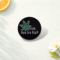 Punk Black Round Enamel Pin Tobacco Leaf Brooch Goth Style Lapel Badge Bag Hat Clothes Collar Jewelry Gift for Friends