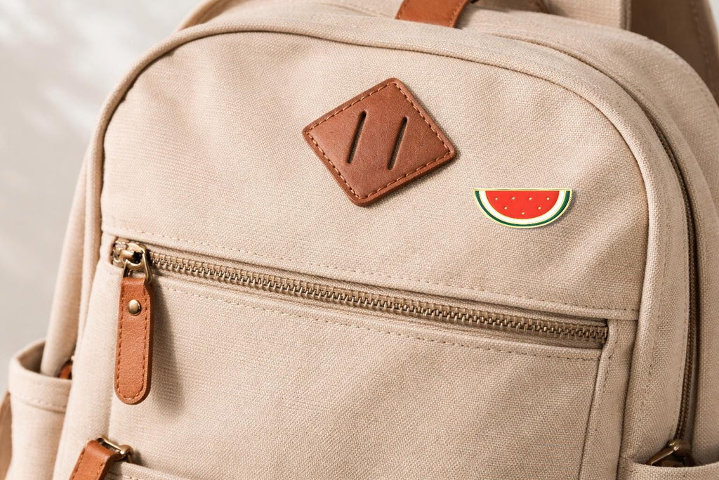 Creative Watermelon Enamel Pin Cute Fruit Themed Metal Brooch for Backpacks and Jackets