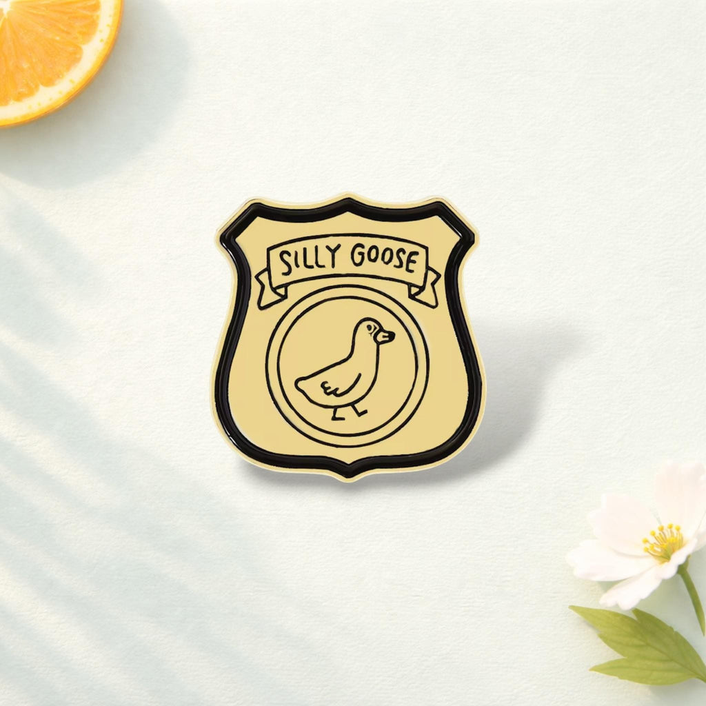 Official Silly Goose Club Enamel Pin Funny Duck Brooch Cartoon Animal Lapel Badge Jewelry Gift for Playful Friends