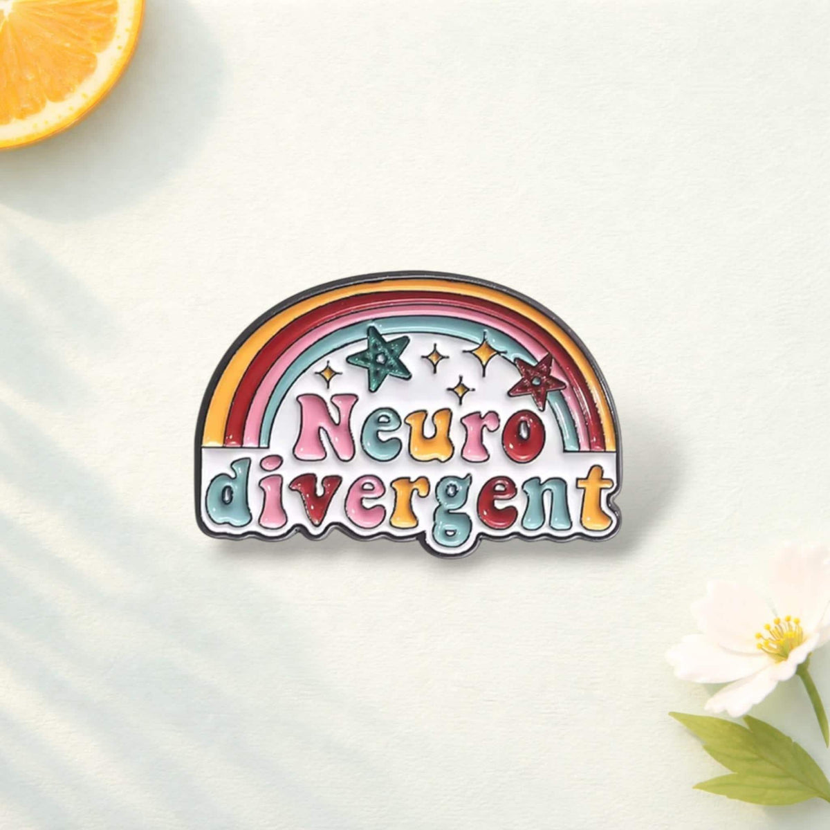 Neurospicy Strawberry Enamel Pin Cute Mental Health Inspired Brooch Neurodiversity Badge Kawaii Fruit Lapel Pin Jewelry Gift