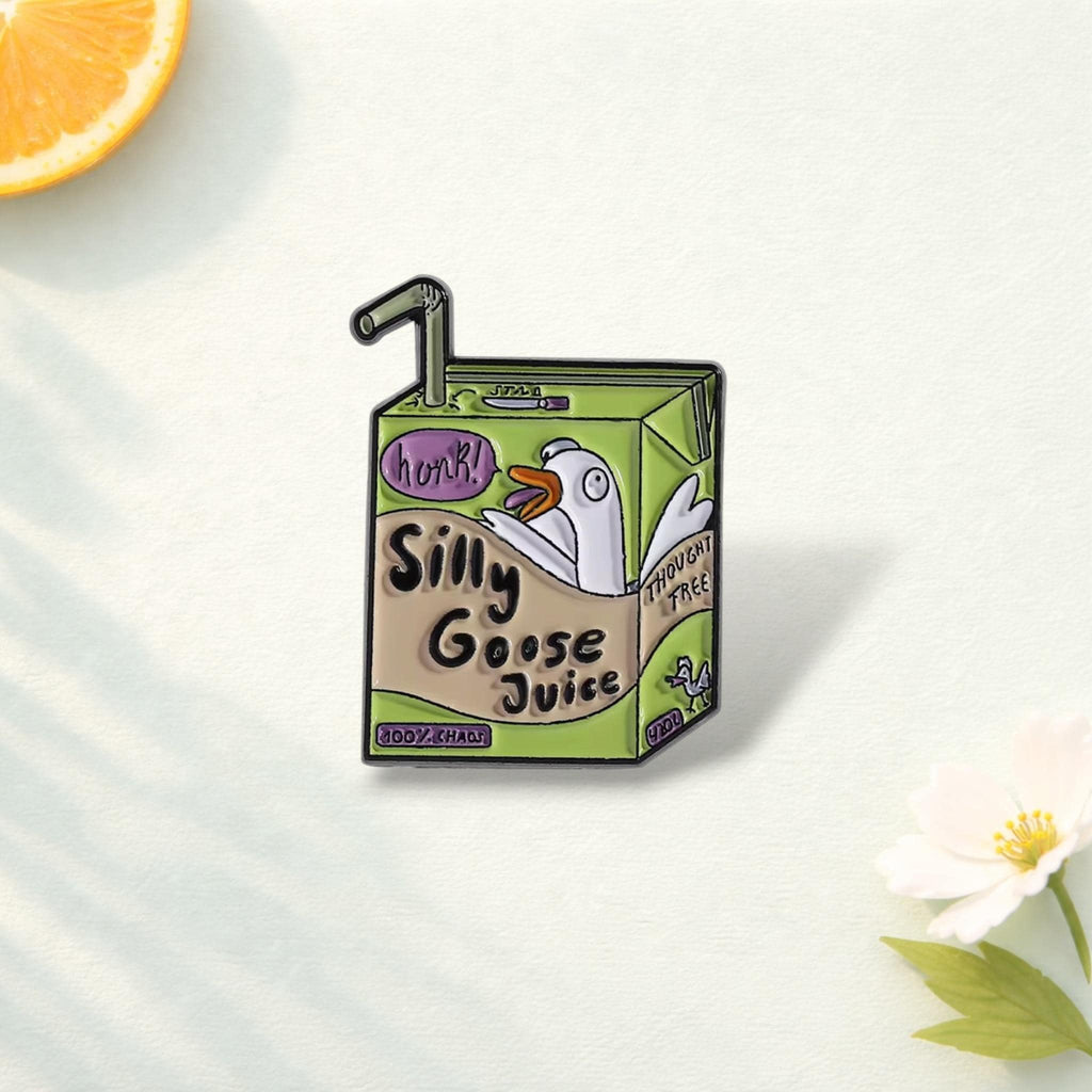 Official Silly Goose Club Enamel Pin Funny Duck Brooch Cartoon Animal Lapel Badge Jewelry Gift for Playful Friends