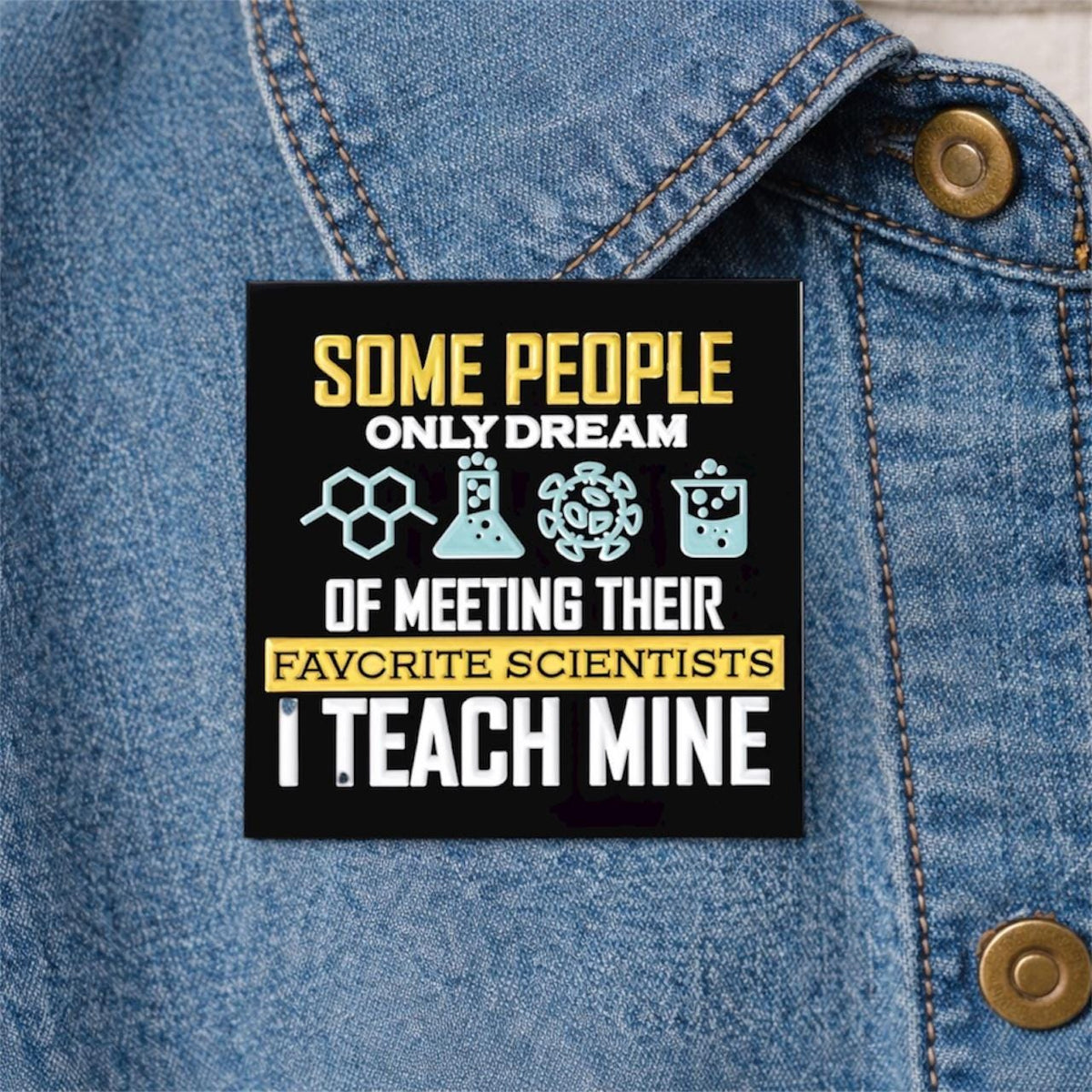 Cartoon Chemical Reagent Elements Enamel Brooch Fashion Clothing Accessories Gift