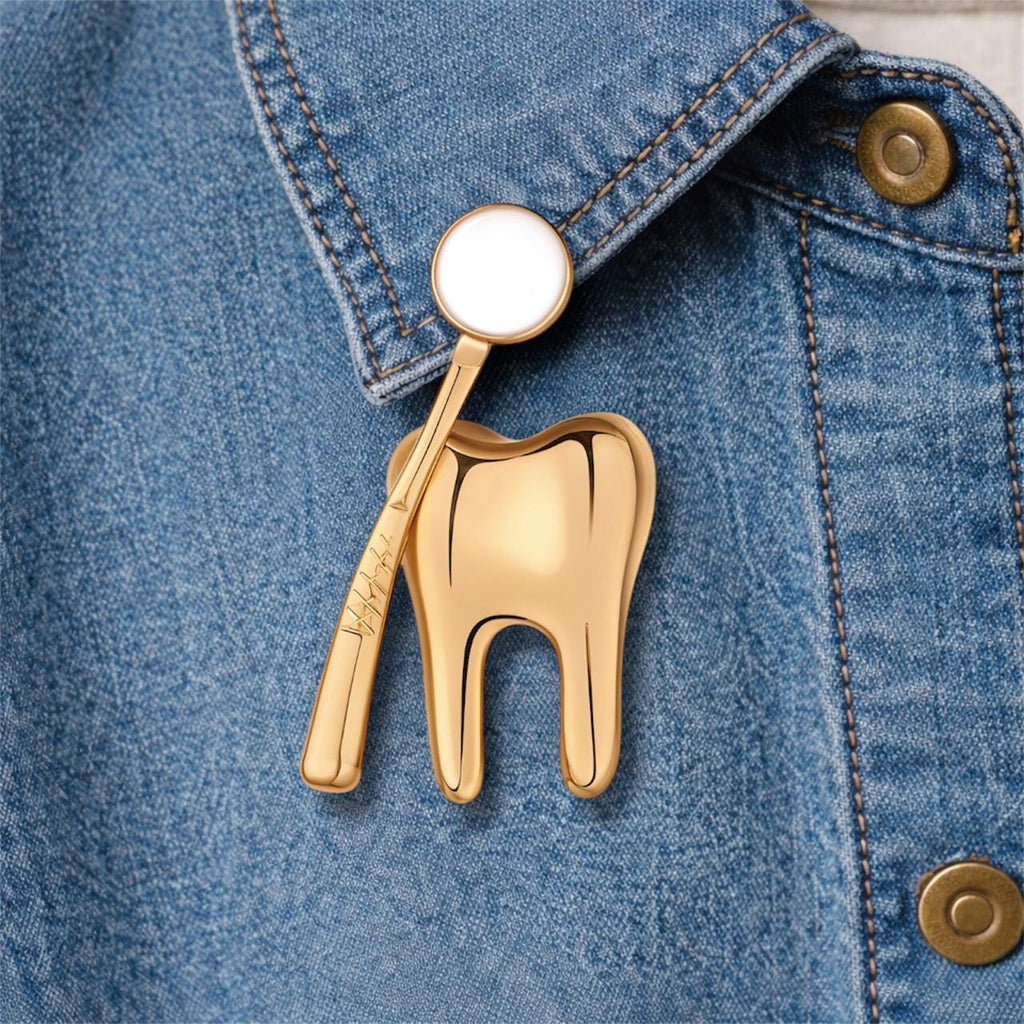 Nurse Stethoscope Tarot Card Enamel Pin , Tooth Shape Cute Medical Brooch Pin for Doctor Nurse Lapel Backpack Badge Pins Jewelry Gift