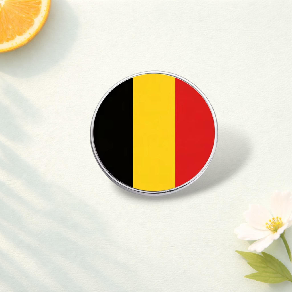Flag Metal Pin Badge Round Lapel Pin Cartoon Inspirational Quote Animal Plant Figure Medical Badge Brooch Gift for Backpack Clothing