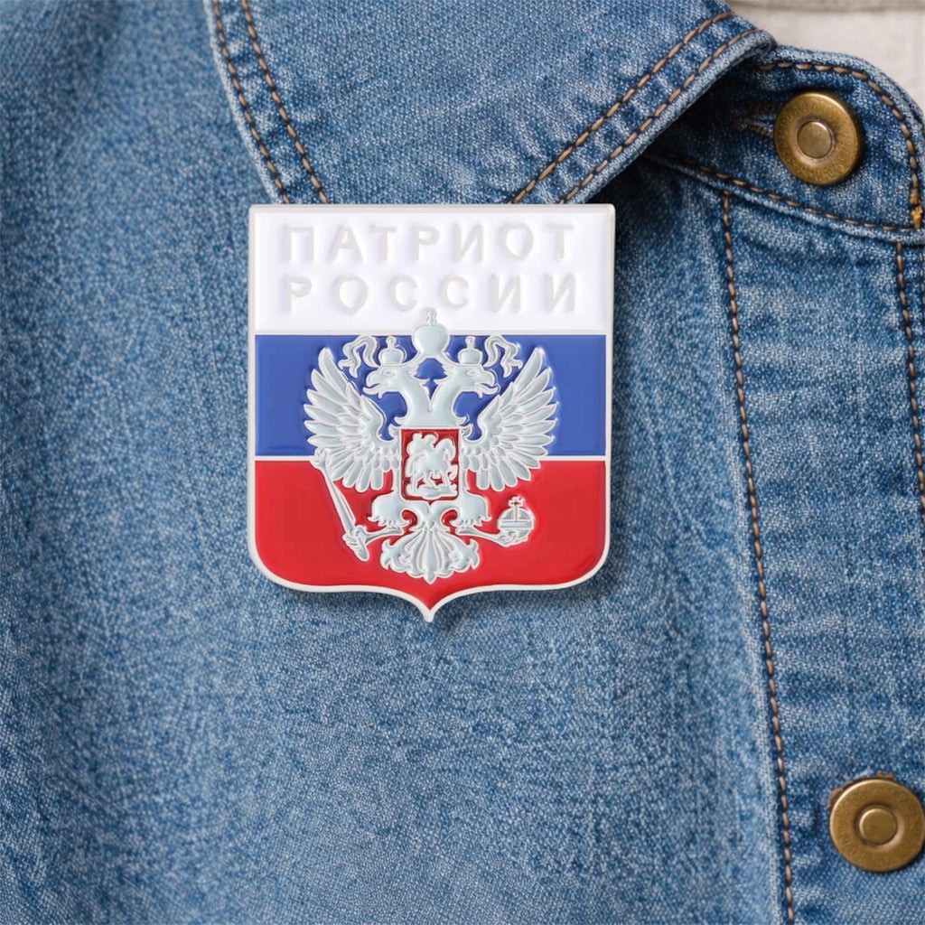 Russian Flag Enamel Pin Patriotic Theme White Blue Red Badge Lapel Brooch Jewelry Gift