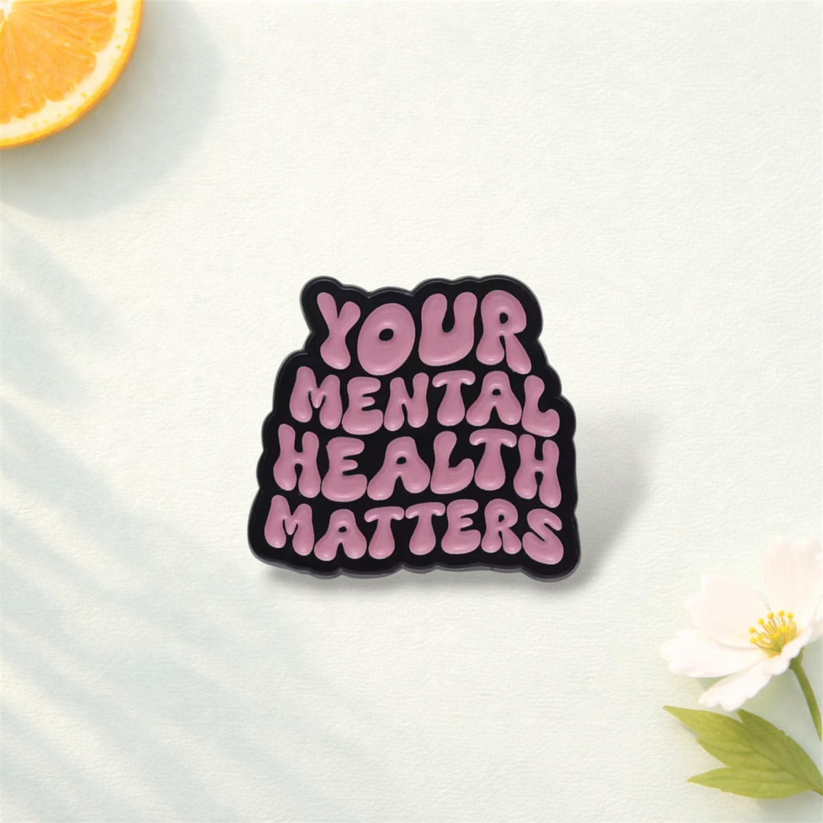 Social Anxiety Enamel Pin – Funny Mental Health Quote Brooch – “Mental Health Matters” Lapel Badge – Relatable Anxiety Jewelry Gift