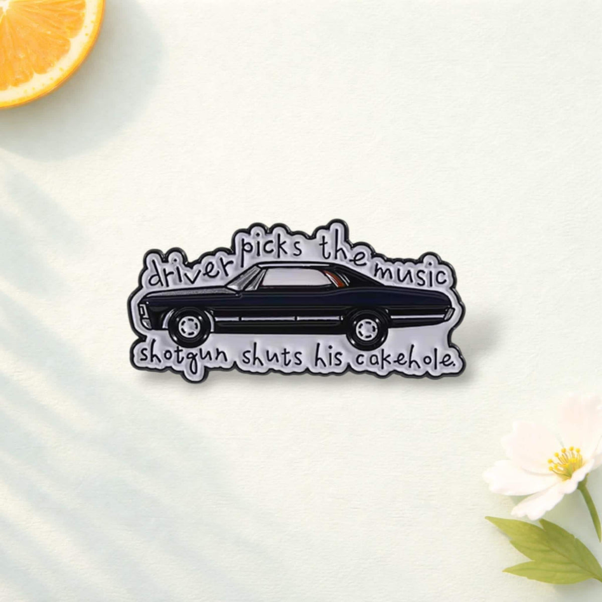 Driver Picks The Music Enamel Pin Punk Car Brooch Funny Driving Badge Road Trip Gift Music Lover Lapel Pin Backpack Jewelry