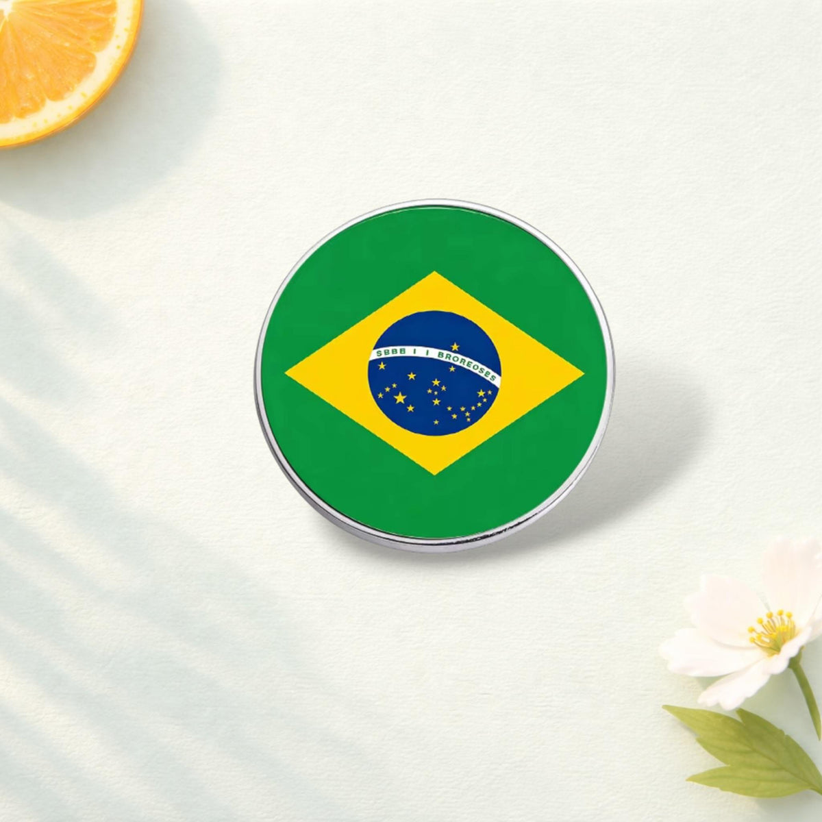 Flag Metal Pin Badge Round Lapel Pin Cartoon Inspirational Quote Animal Plant Figure Medical Badge Brooch Gift for Backpack Clothing