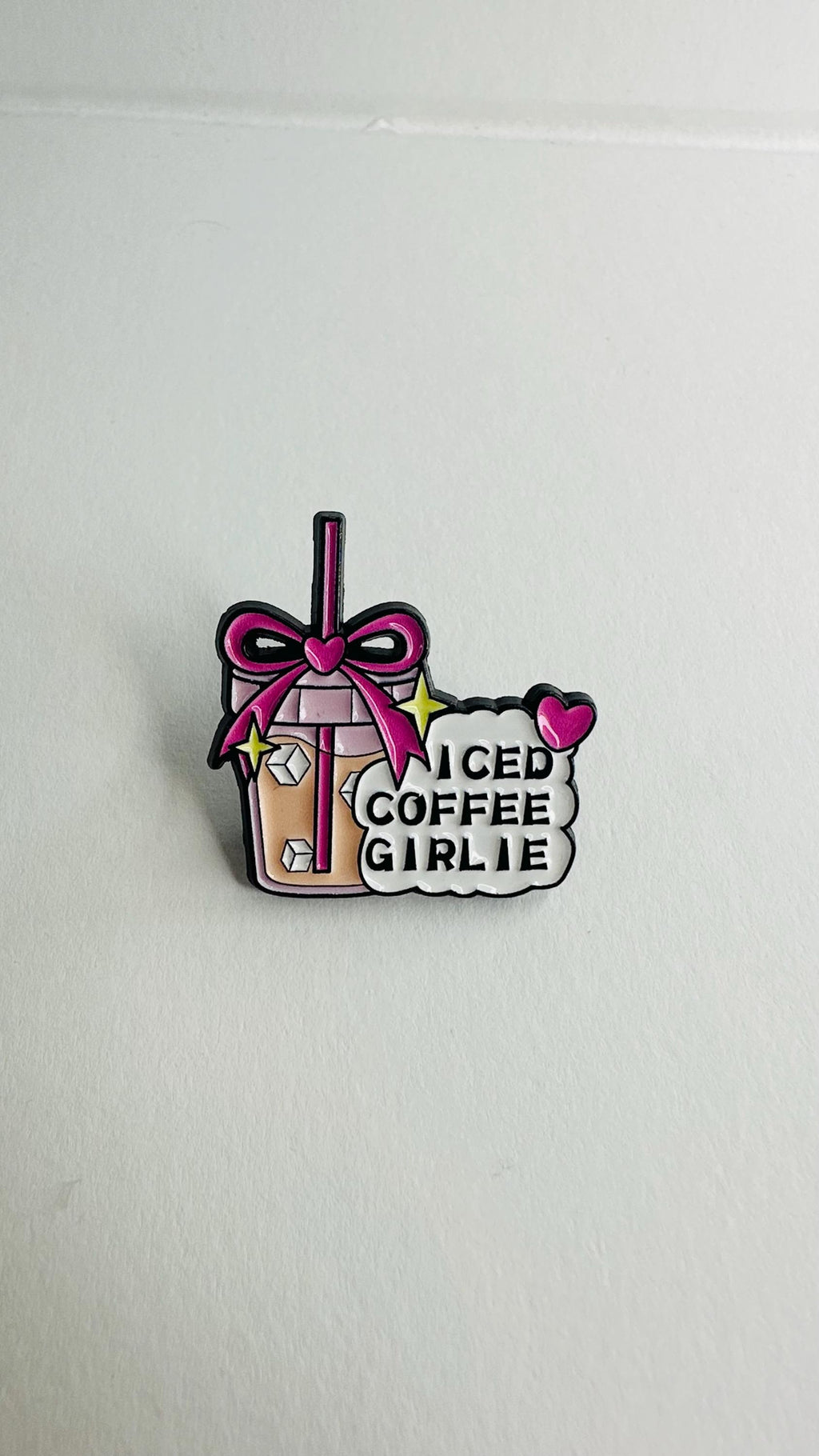 Cute Iced Coffee Enamel Pin Set Pink Girly Drink Brooch Kawaii Coffee Lover Gift Backpack Decoration Lapel Pin Jewelry