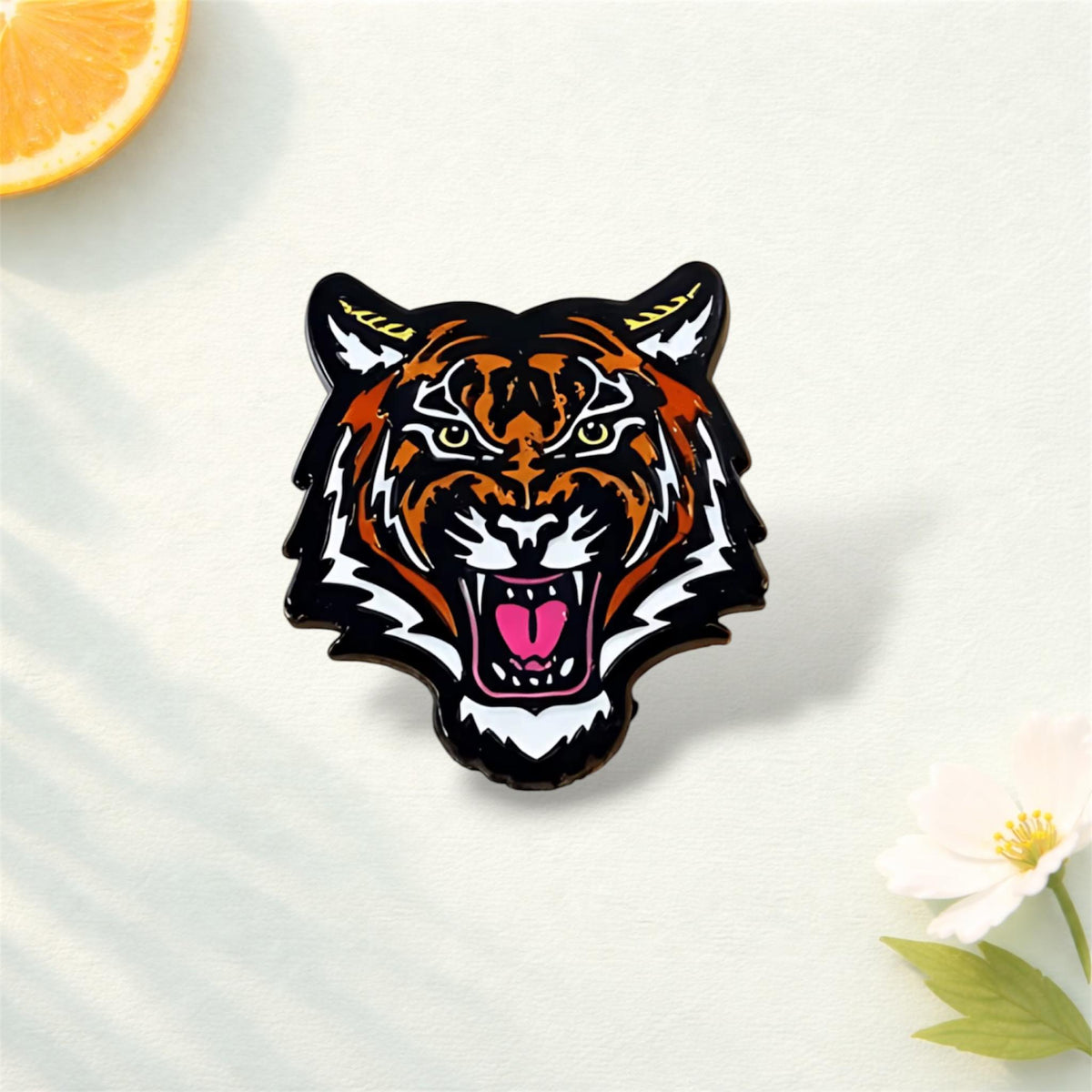 Animal Enamel Pin Wolf Tiger Horse Cow Brooch Cartoon Gothic Punk Lapel Pin Cute Wildlife Jewelry Backpack Hat Jacket Gift for Animal Lovers