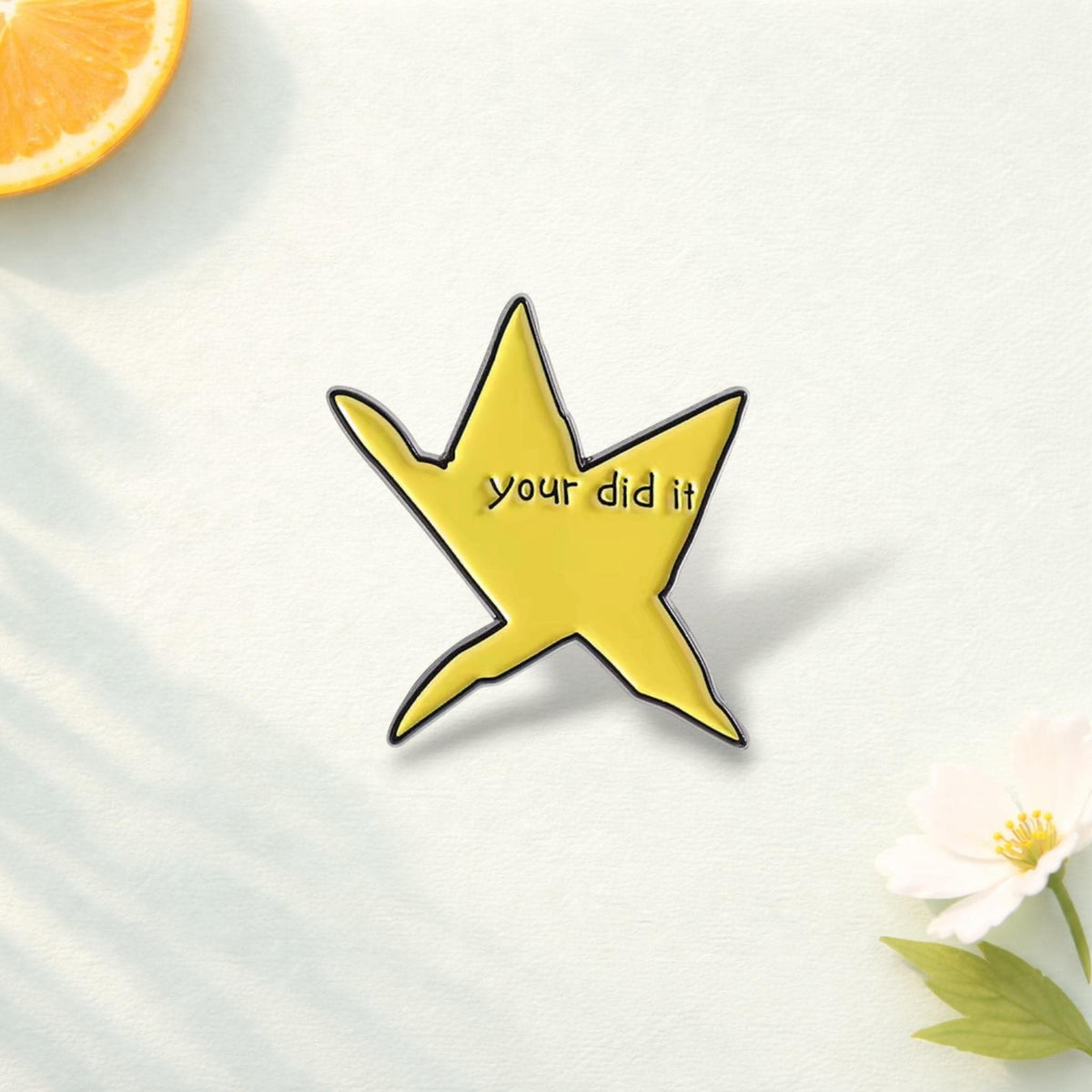 You Did It Meme Star Enamel Pin Irregular Meteor Brooch Funny Space Lapel Badge Jewelry Gift for Friends Backpack Pin