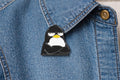 Arrogant Impatient Animal Enamel Pin – Funny Frowning Crocodile & Gull Brooch – Meme Expression Lapel Badge – Quirky Animal Jewelry Gift
