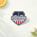 Washington D.C. Travel Enamel Pin Set – “I Love D.C.” Postage Stamp Metal Badge – City Landmark Souvenir Lapel Brooch Gift