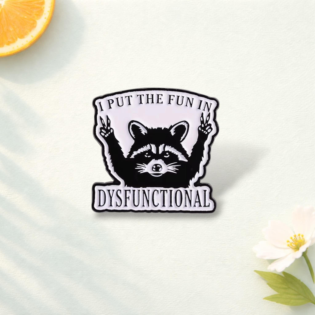 Funny Raccoon Enamel Pin Cartoon Trash Panda Brooch Animal Quote Lapel Badge Jewelry Gift for Friends Backpack Pin